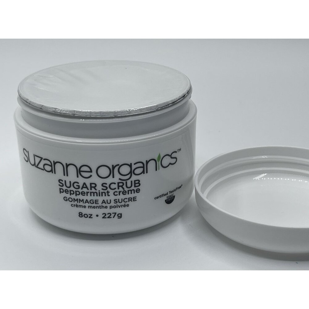 Suzanne Somers Organics Peppermint Creme Sugar Scrub 8 oz - NEW/SEALED
